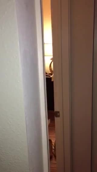 She told him to wait outside until she needed him to clean her up.