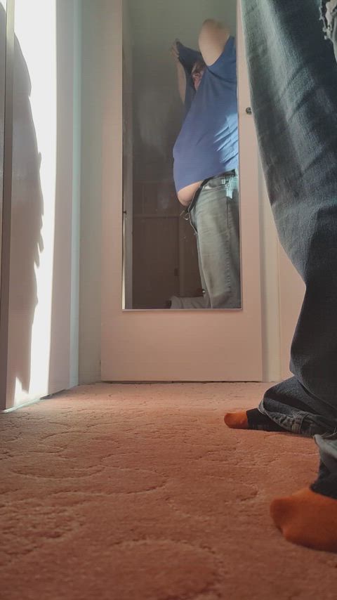 big ass chubby undressing gif
