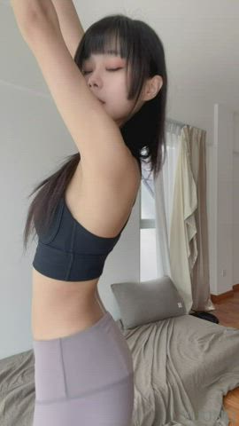 Asian Petite Yoga Pants gif