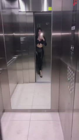 Ass Brunette Mirror gif