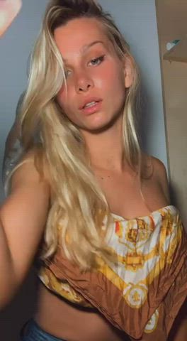 19 years old blonde teens gif
