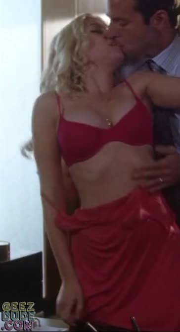 Scarlett Johansson in a bra with her breasts getting squeezed - looped