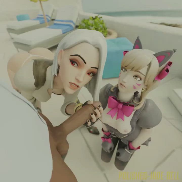 Dva and Ashe facial cum (Polished jade bell)