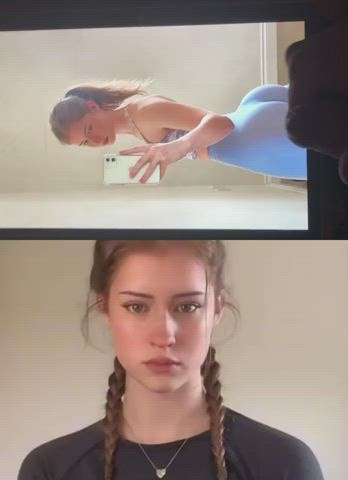 Mira004 reaction to me covering her fat ass 😍