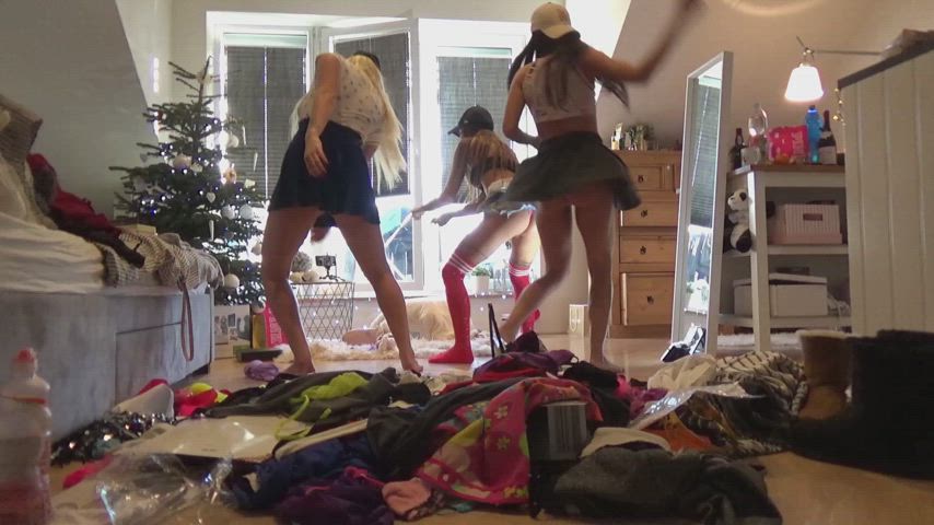 upskirt panties and no panties in a hot sexy crazy girls party