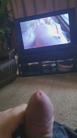 Just jerking it to porn