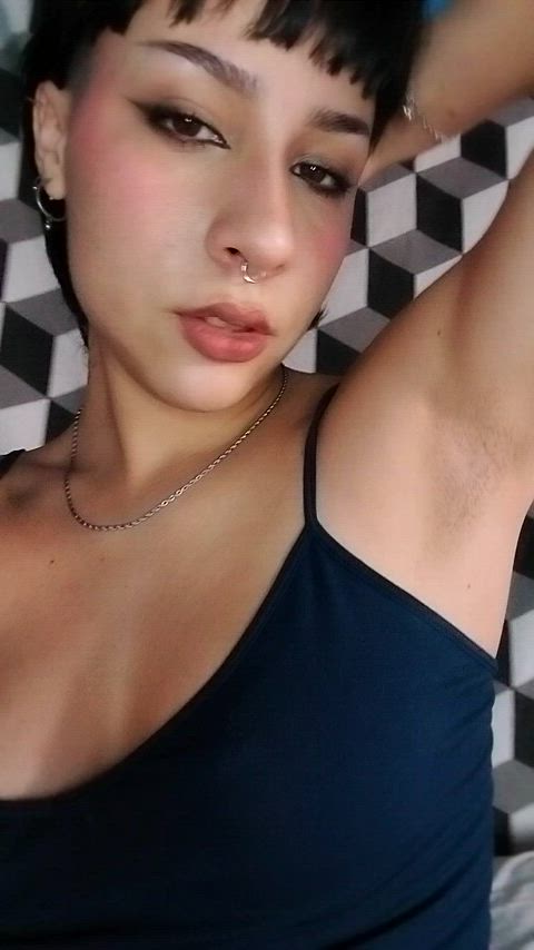 armpits fansly fetish goth hairy armpits latina licking natural tits onlyfans tongue