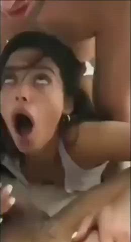 amateur handjob latina sucking threesome gif
