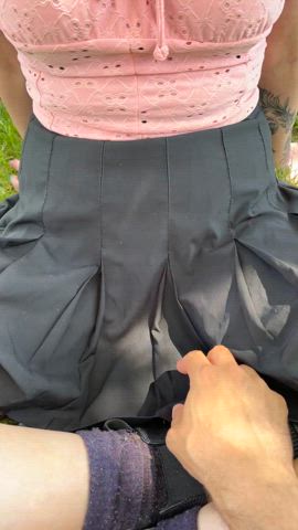 cute exhibitionism exhibitionist exposed public pussy skirt sneaky upskirt gif
