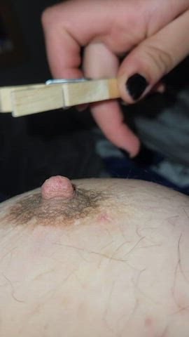 My nipples have gotten so sensitive since I began to play with them 😫