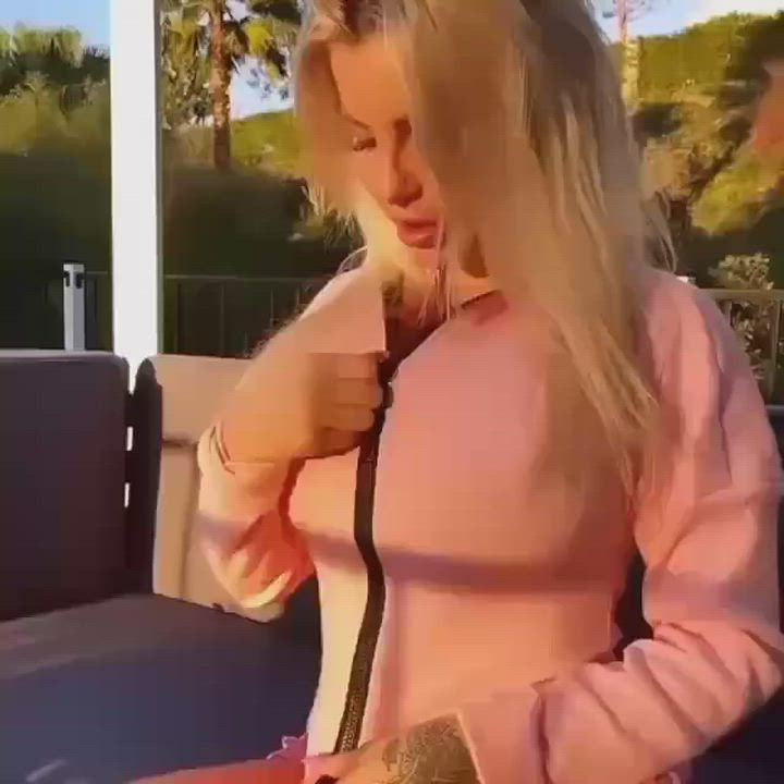 Babe Blonde Huge Tits gif