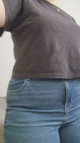 BBW Chubby Titty Drop Undressing gif