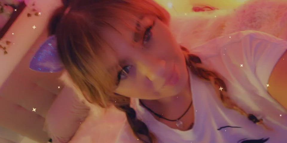 ahegao pigtails tease gif