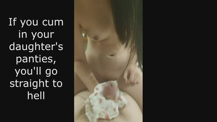 caption daddy daughter handjob panties ruined orgasm taboo gif