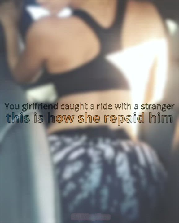 Caption Cuckold Hotwife Stranger Twerking gif