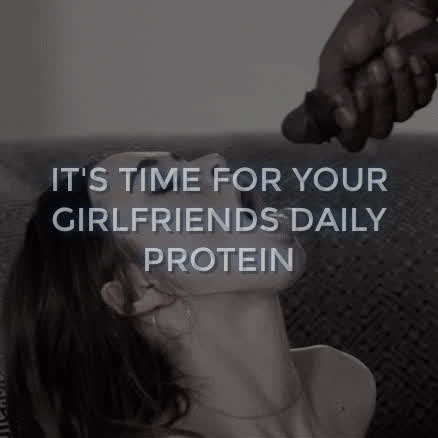 Her daily dose of protein is a bit special and she just doesn' tell you where