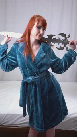 amateur big tits boobs flashing redhead teen tiktok titty drop gif