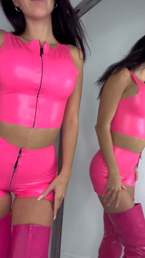 latex strip stripping striptease tease boot-lovers gif