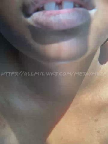 Ebony Lips Throat Tongue Fetish gif