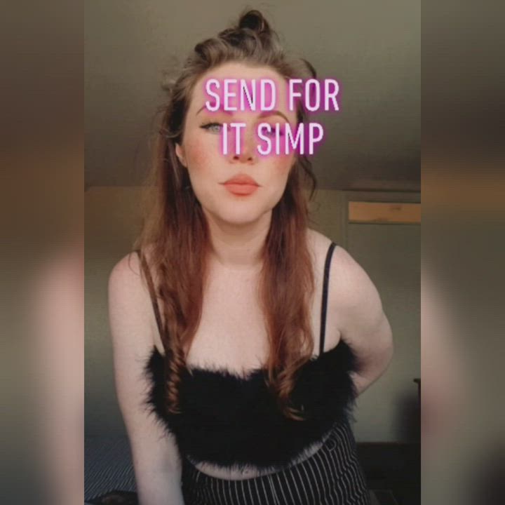 Femdom Goddess Humiliation Redhead Worship gif
