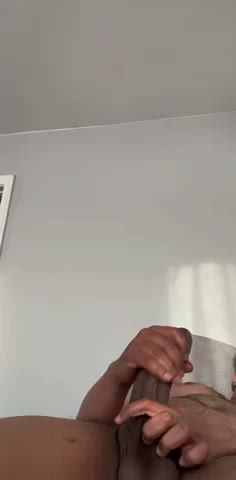 bbc big dick cock doggystyle ebony jerk off masturbating gif