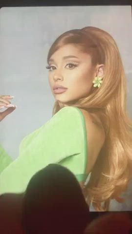 Ariana Grande Cum Tribute gif