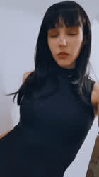 18 year old russian girl, would you fuck me in that black dress?