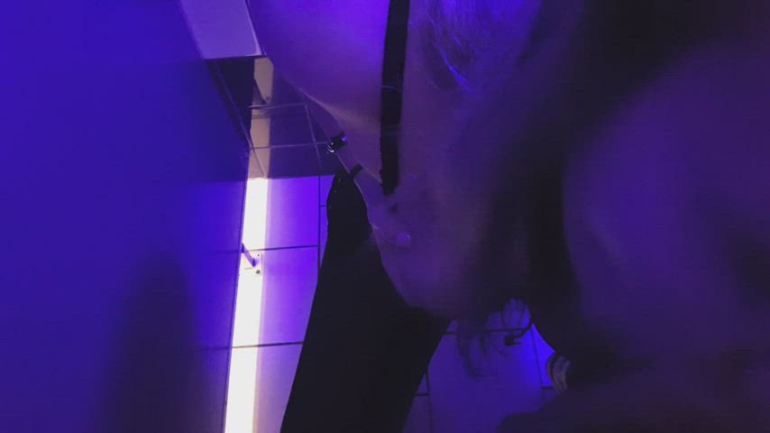 Big Tits Blowjob Club Cum In Mouth Public gif