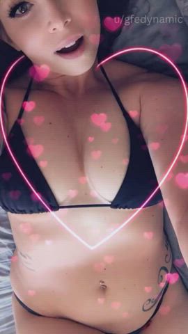 bikini brunette loyalfans milf manyvids non-nude panties tattoo tease gif