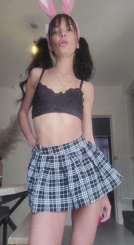 Barely Legal Dancing Teen Upskirt gif