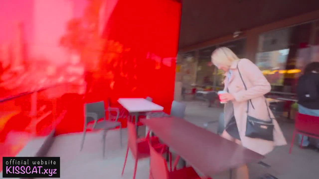 Blonde Cum Cum In Mouth Cum Swallow Public gif