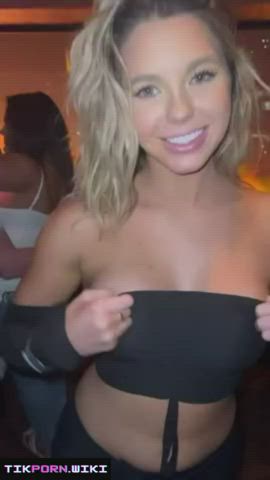 big ass club dancing nightclub public stockings tits gif