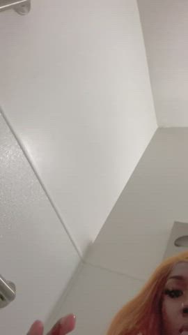 Amateur Bathroom Ebony OnlyFans Public gif