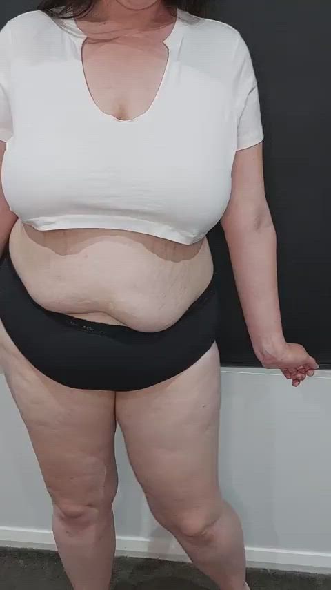 bbw big tits chubby homemade natural tits onlyfans saggy tits gif