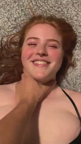 Big Tits Girlfriend Tongue Fetish gif