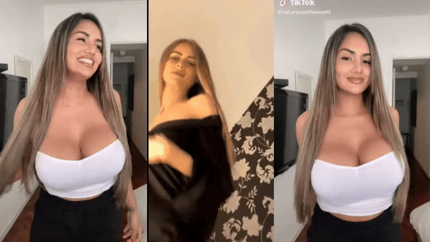 Big Tits Dancing Hotwife gif