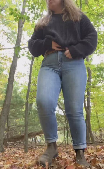 Had to take little break from walking in woods