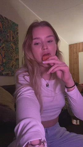 blonde teen tiktok gif