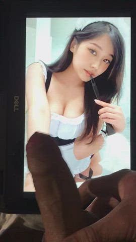 asian cumshot cute gif