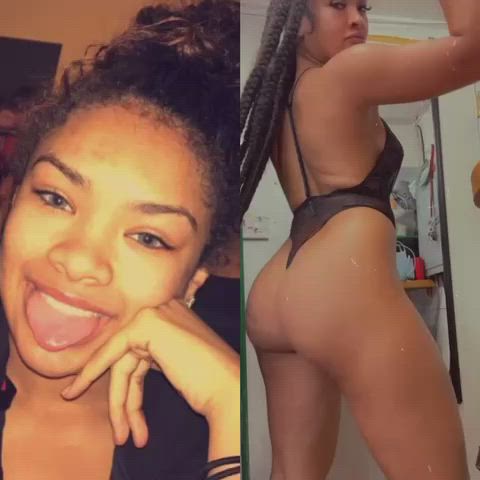 ass booty ebony split screen porn gif