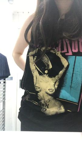sideboob titty drop white girl gif