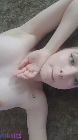 NSFW Natural Tits Small Tits Solo Teen TikTok Tits Titty Drop gif