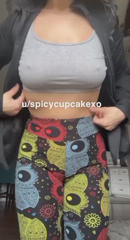 brunette latina milf natural tits nipples onlyfans tits gif