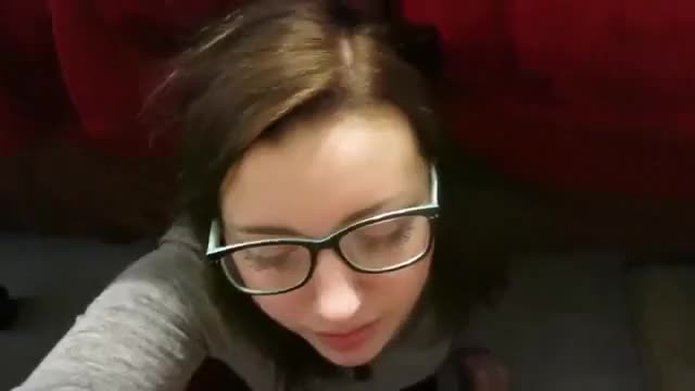 Amateurs cumming on glasses