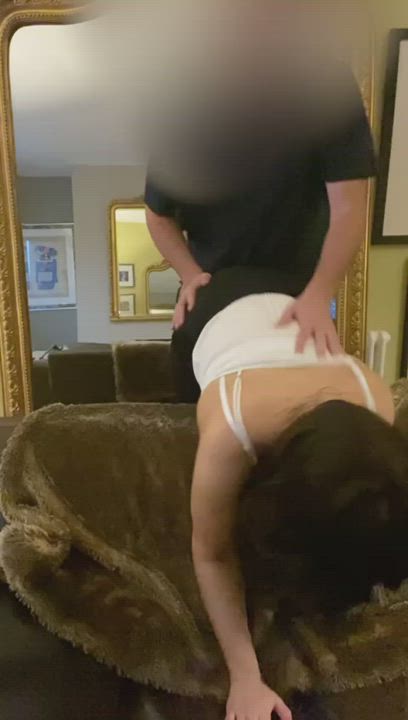Taking Daddy’s punishment like a good little girl [F][M]