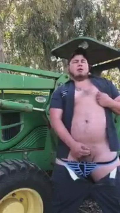 By the tractor