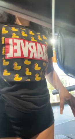 boobs exposed flashing gym latina natural tits nipples public tits gif