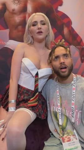 big tits blonde schoolgirl skye blue tiktok gif