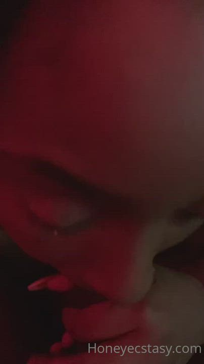Amateur Blowjob Ebony POV gif