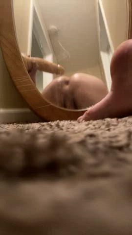 I'm going to need a tripod if I want to keep documenting my holes destruction (moaning
